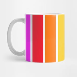 Bright rainbow stripes - vertical Mug